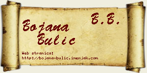 Bojana Bulić vizit kartica